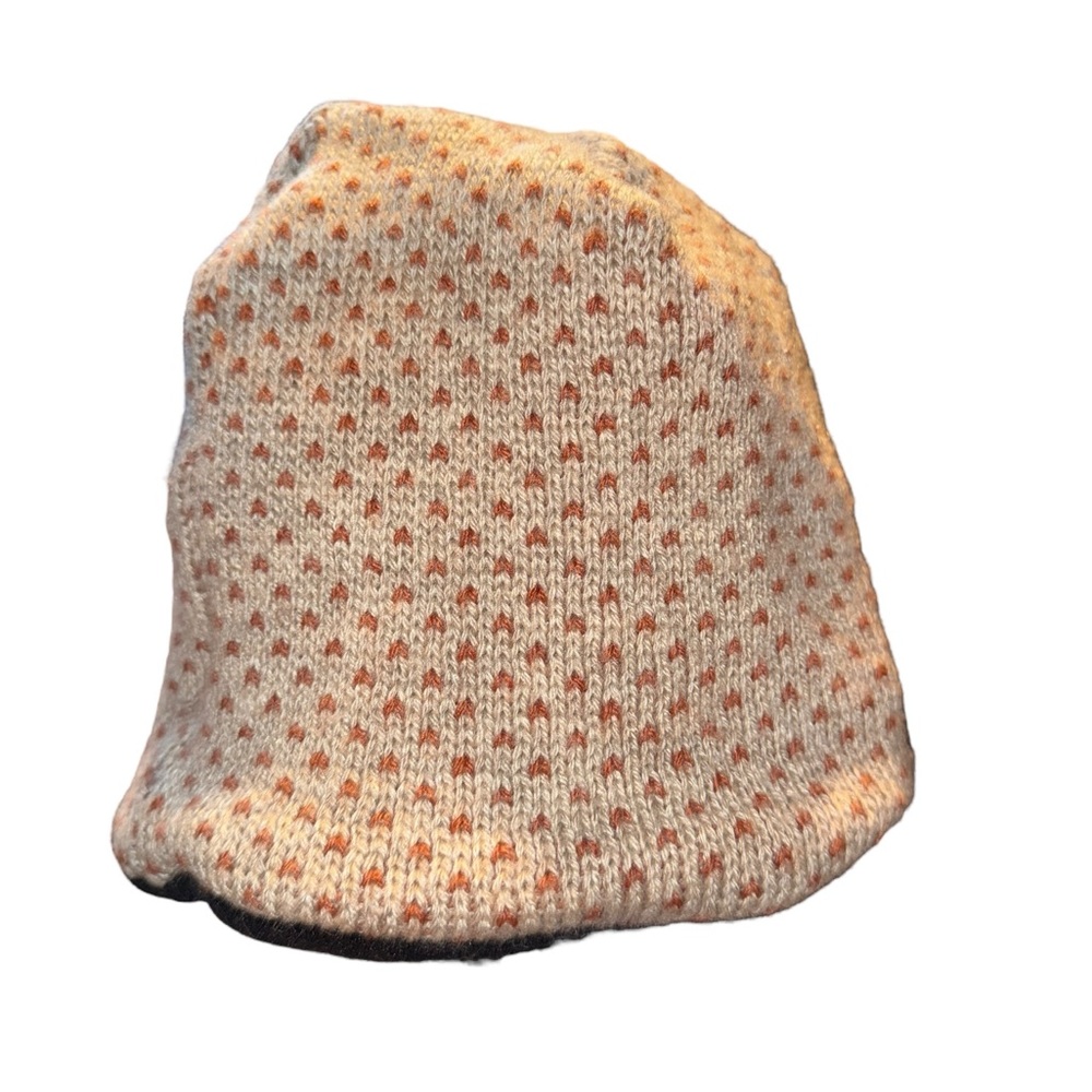 Minnesota Mittens Wool Orange and Cream Knit Beanie